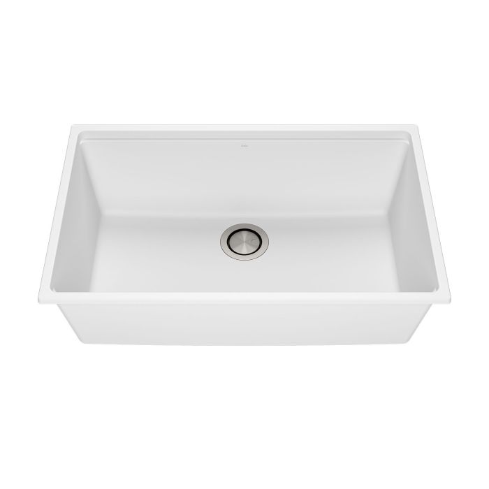 Évier de cuisine Bacia 31 po Sous-plan Granistone Blanc sable