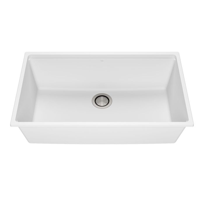 Évier de cuisine Bacia 33 po Sous-plan Granistone Blanc sable