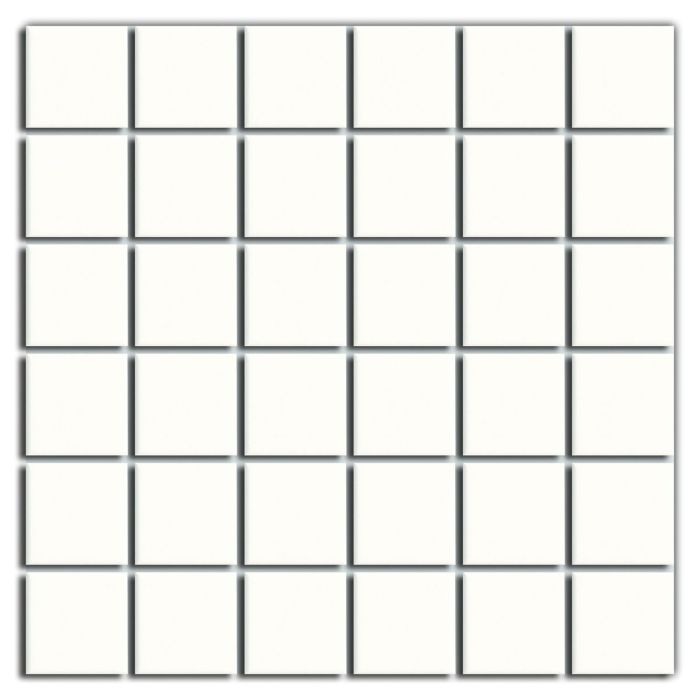 Mosaïque Matt Blanc mat 12 po x 12 po