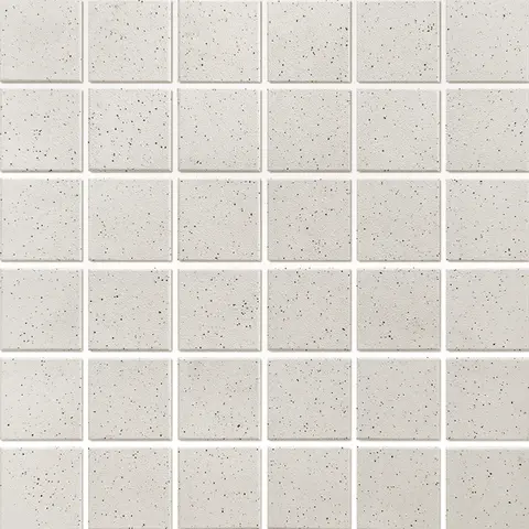 Mosaïque Plain / Techno White Granite mat 12 po x 12 po