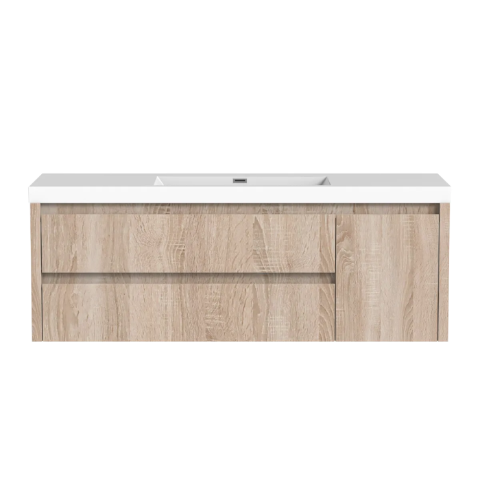 Meuble-lavabo Porto 60" chêne blanc