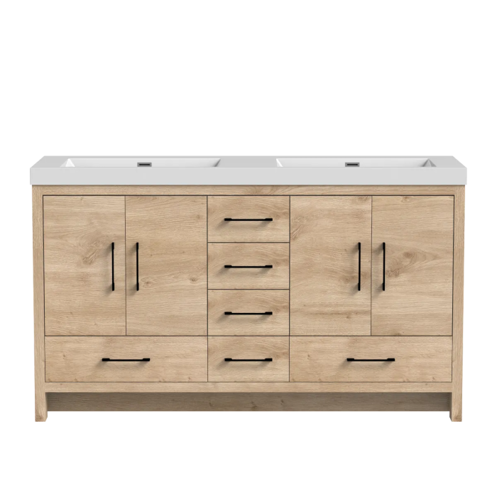 Meuble-lavabo double Baja 60"
