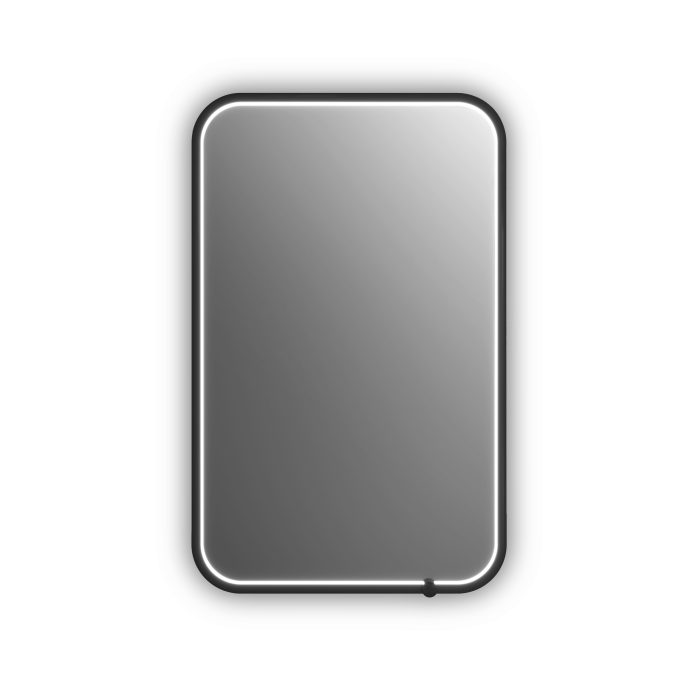 Miroir à éclairage Del pour salle de bain Nox 20 po Noir