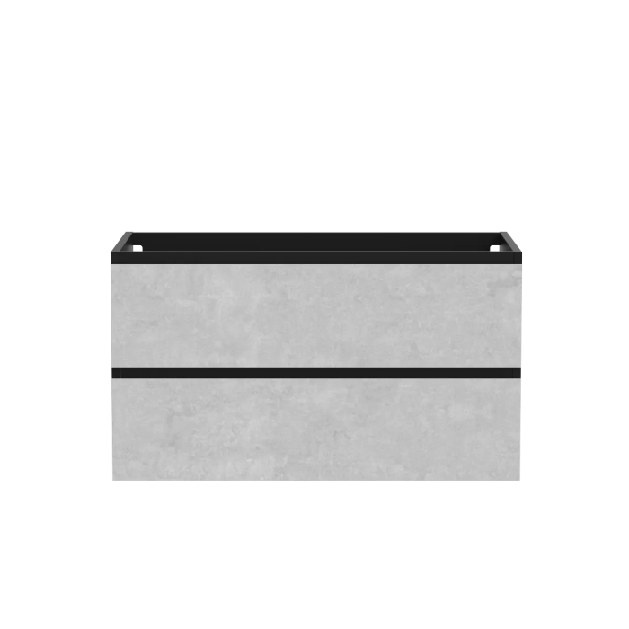 Meuble vanité Sidney 36" Noir mat et Gris ciment