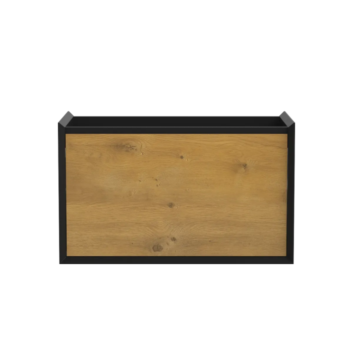 Meuble vanité Dakar 36" Noir mat et Chêne naturel