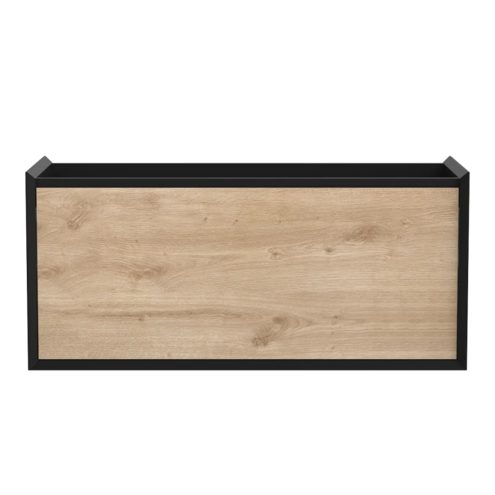 Meuble vanité Dakar 48" Noir mat et Chêne contemporain