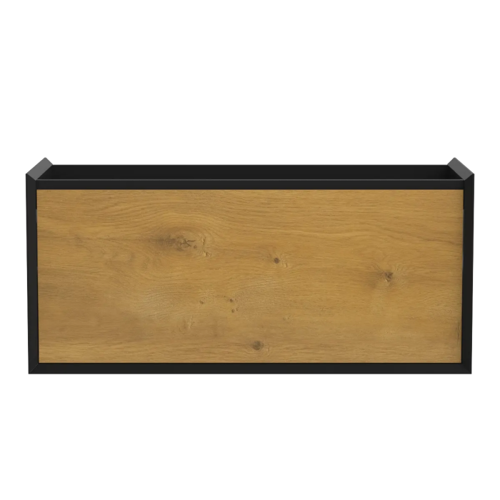 Meuble vanité Dakar 48" Noir mat et Chêne naturel
