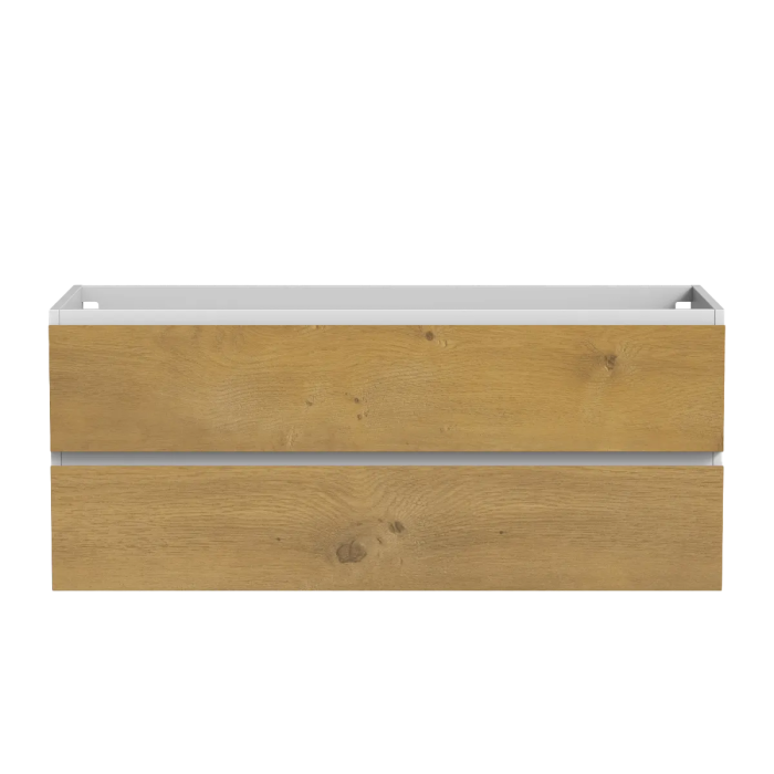 Meuble vanité Sidney 48" Blanc mat et Chêne naturel