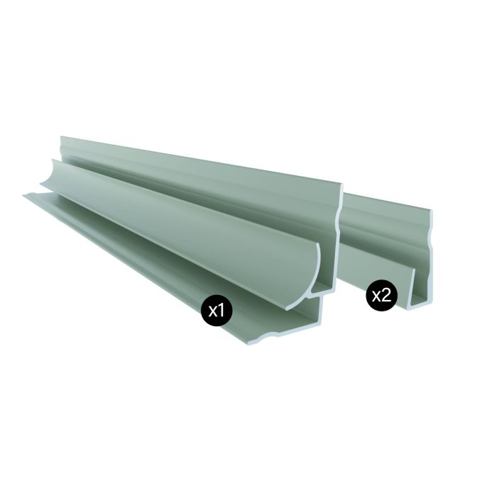 Kit d'aluminium pour installation en coin gris gris