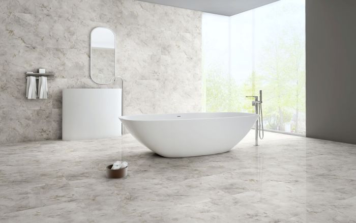 Carreau de porcelaine Newport Gris poli 24 po x 24 po