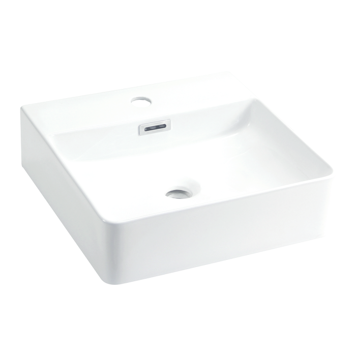 Vasque O B16 blanc mat en porcelaine vitrifiée