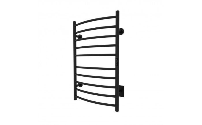 Chauffe-serviettes Wave II en acier inoxydable noir mat