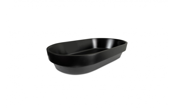 Lavabo semi-encastré Gallia ll 23 5/8 po noir mat