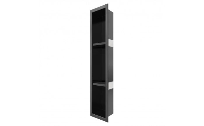 Niche de douche Leno II en acrylique noir mat