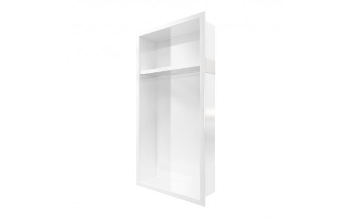 Niche de douche Stella III en acrylique blanc mat
