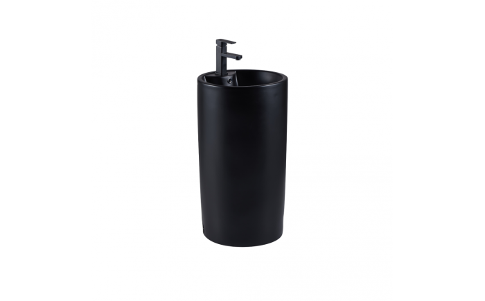 Lavabo piédestal Costa ll noir mat