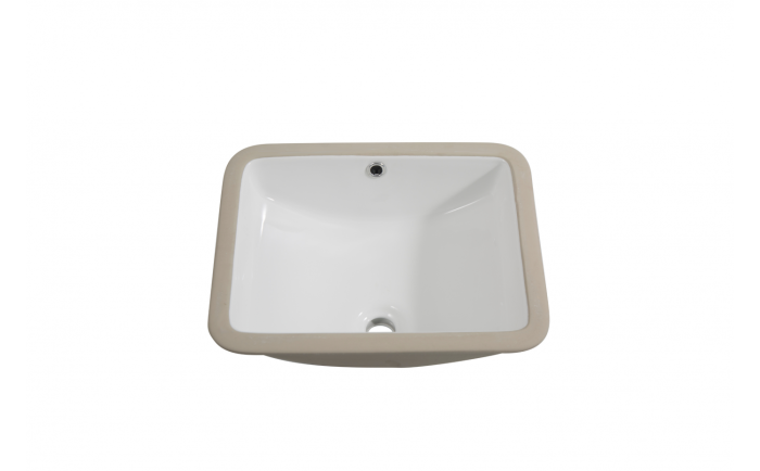 Lavabo sous comptoir Cyana l 18 po blanc lustré