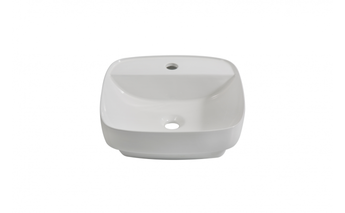 Lavabo semi-encastré Porta 17 po blanc lustré