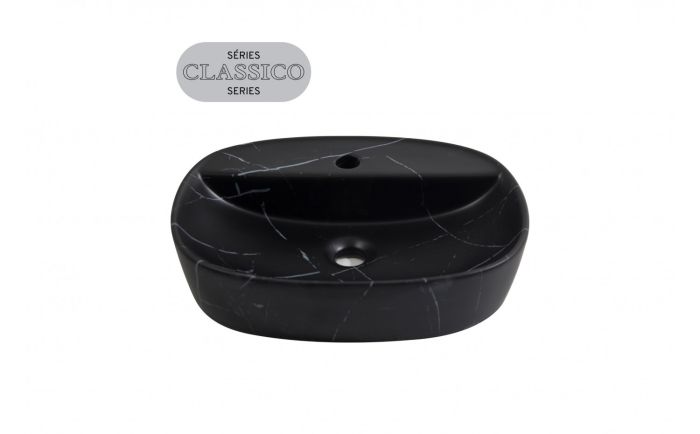Lavabo vasque Jenna Vena 19 5/8 po noir mat