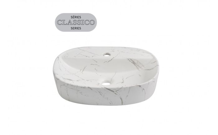 Lavabo vasque Jenna Bianco 19 5/8 po blanc mat
