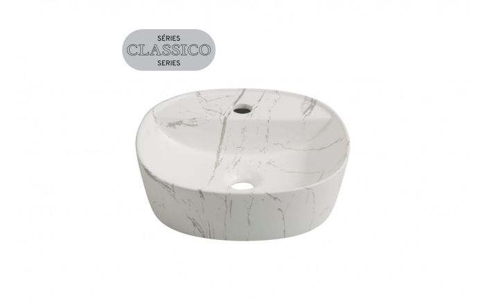 Lavabo vasque Ida Bianco 15 3/4 po blanc mat