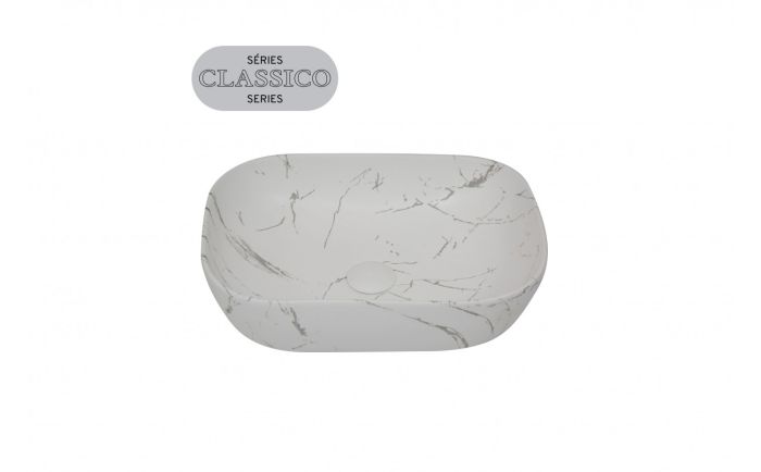 Lavabo vasque Perma Bianco 18 po blanc mat