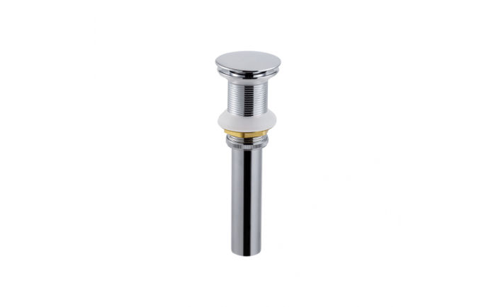 Drain de lavabo à bouton poussoir sans renvoi chrome en acier inoxydable