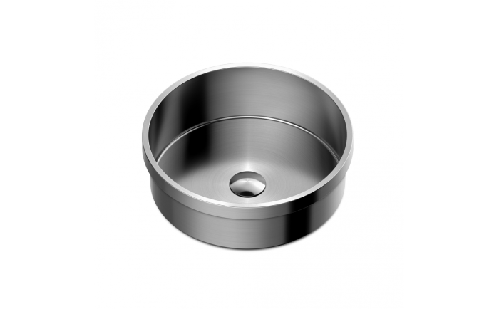 Lavabo semi-encastré Koura l 15 po en acier inoxydable