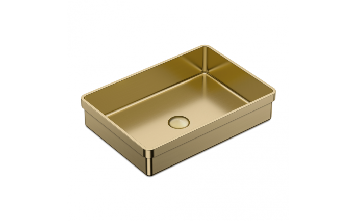 Lavabo semi-encastré Sanaga ll 20 po en acier inoxydable