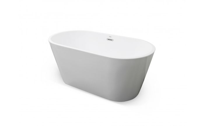 Baignoire autoportante Thuya 55 po en acrylique blanc lustré