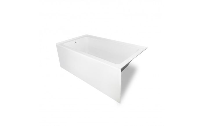 Baignoire alcôve à tablier intégré Alba I - L 60 po en acrylique blanc lustré
