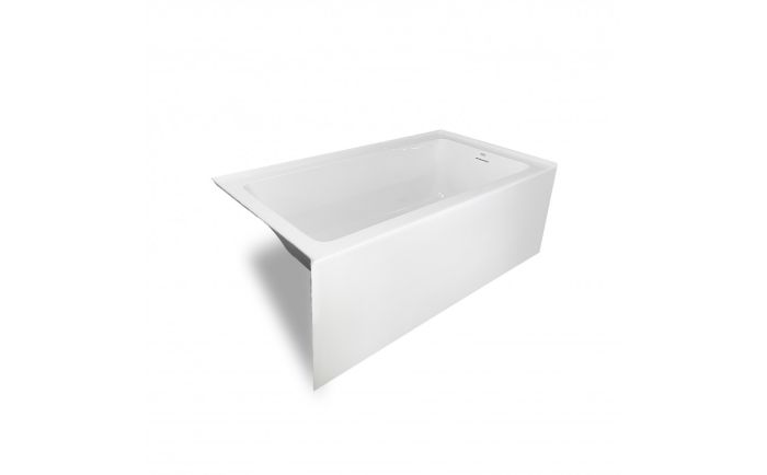 Baignoire alcôve à tablier intégré Alba I - R 60 po en acrylique blanc lustré