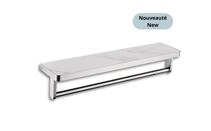 Tablette porte-serviettes murale Nano Aurea en acier inoxydable
