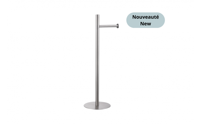 Porte-papier de toilette sur pied Nano Ilma en acier inoxydable