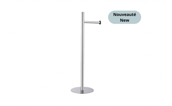 Porte-papier de toilette sur pied Ilma en acier inoxydable chrome