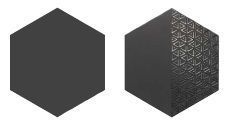 Carreau de porcelaine Opal Noir mat 11 po x 13 po