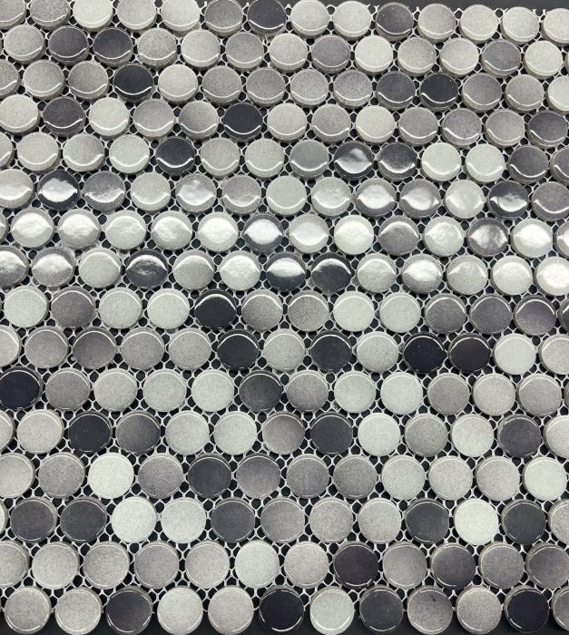 Mosaïque Perle Gris poli ﻿ 12 po x 12 po