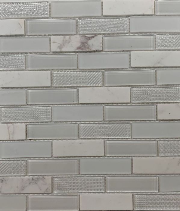 Mosaïque Rainfall Blanc 11.5 po x 11.5 po