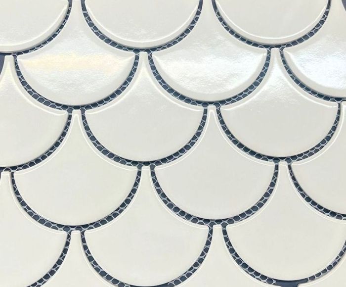 Mosaïque Scale Blanc 10.2 po x 8.75 po