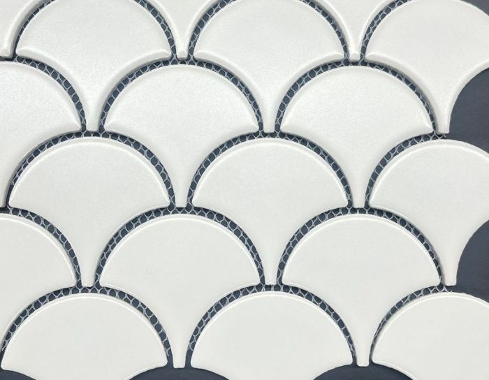 Mosaïque Scale Blanc Mat 10.2 po x 8.75 po