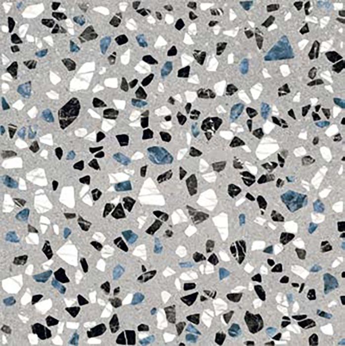 Carreau de porcelaine Terrazzo Gris mat 8 po x 8 po