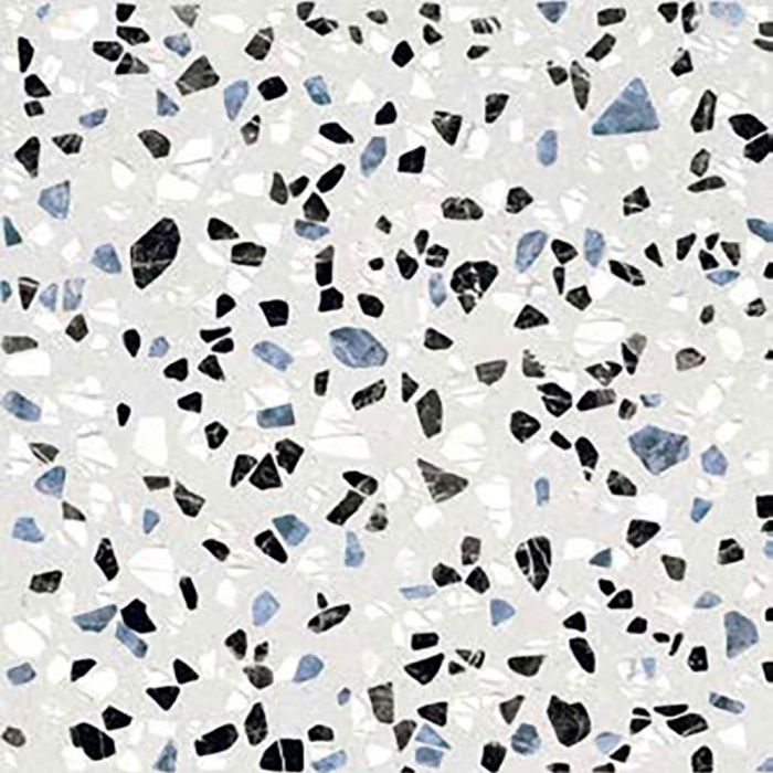 Carreau de porcelaine Terrazzo Blanc mat 8 po x 8 po