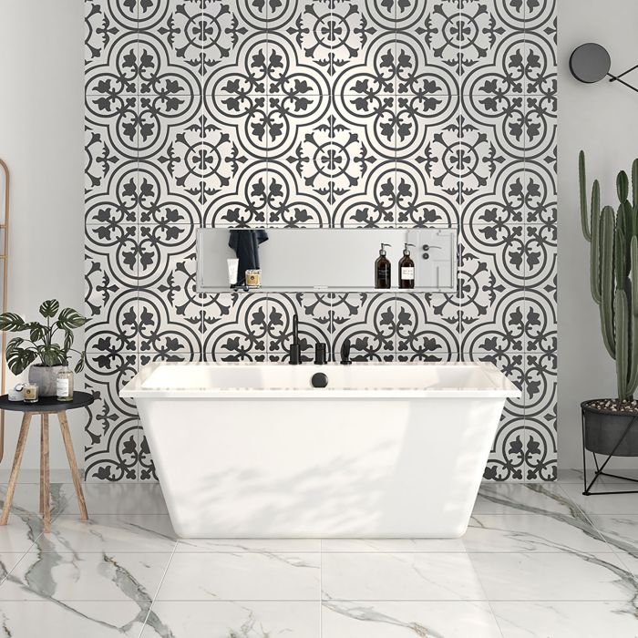 Baignoire autoportante Simplo 59 3/4 po en acrylique blanc lustré