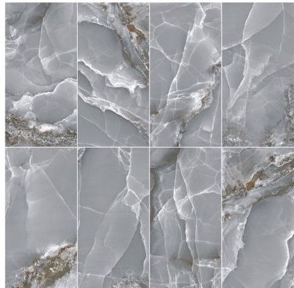 Carreau de porcelaine Velvet Gris poli faces : 8 24 po x 24 po