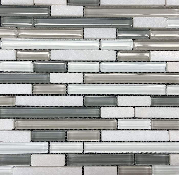 Mosaïque White Cloud Blanc 12 po x 12 po