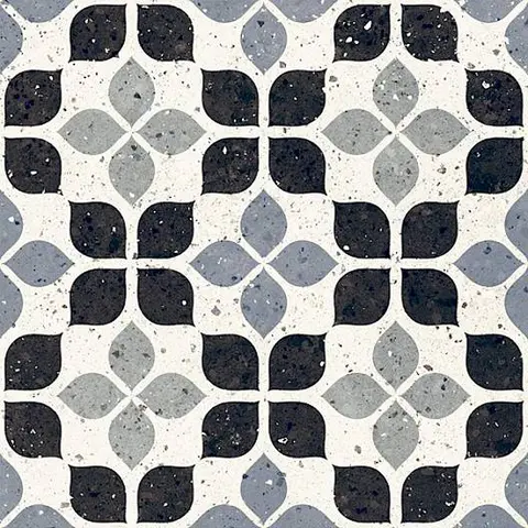 Carreau Frammenti Azzurro Fiore mat 8 po x 8 po