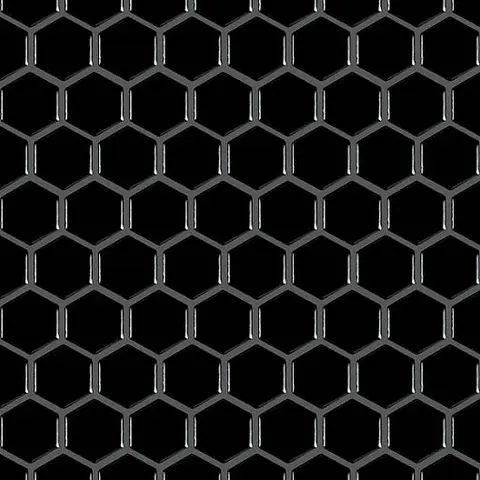 Mosaïque Basic Hexagon/Octagon Hexagon Black satiné 12 po x 12 po