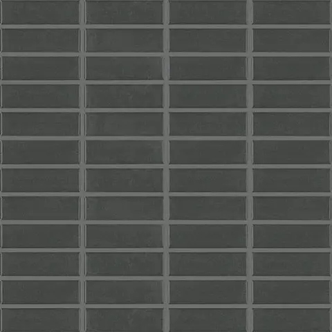 Mosaïque Basic Mosaic Charcoal Grey satiné 12 po x 12 po