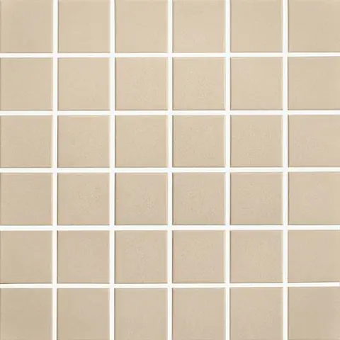 Mosaïque Plain / Techno Cream mat 12 po x 12 po
