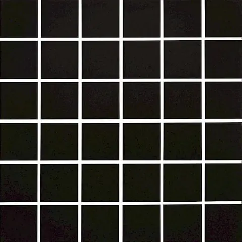 Mosaïque Plain / Techno Black mat 12 po x 12 po